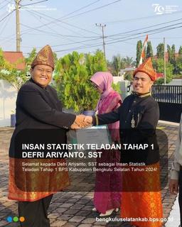 Insan Statistik Teladan BPS Kabupaten Bengkulu Selatan Tahun 2024