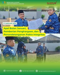 Apel Pagi Januari, Pemberian Penghargaan, dan Penandatanganan Pakta Integritas