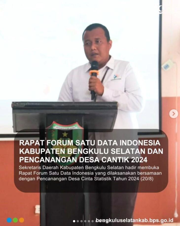 RAPAT FORUM SATU DATA INDONESIA KABUPATEN BENGKULU SELATAN