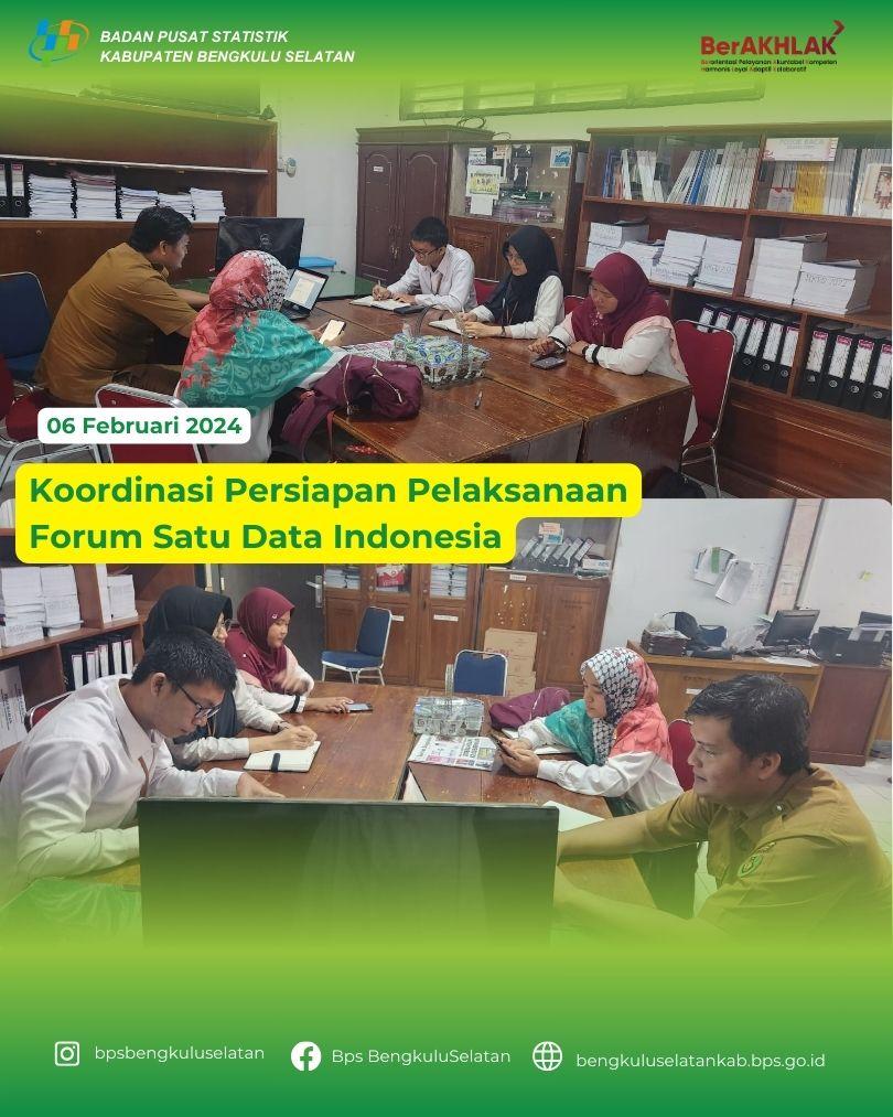 Koordinasi Persiapan Pelaksanaan Forum Satu Data Indonesia (SDI)