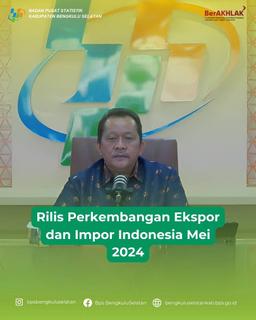 Rilis Perkembangan Ekspor dan Impor Indonesia Mei 2024