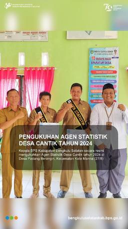 Pengukuhan Agen Statistik Desa Cantik Tahun 2024