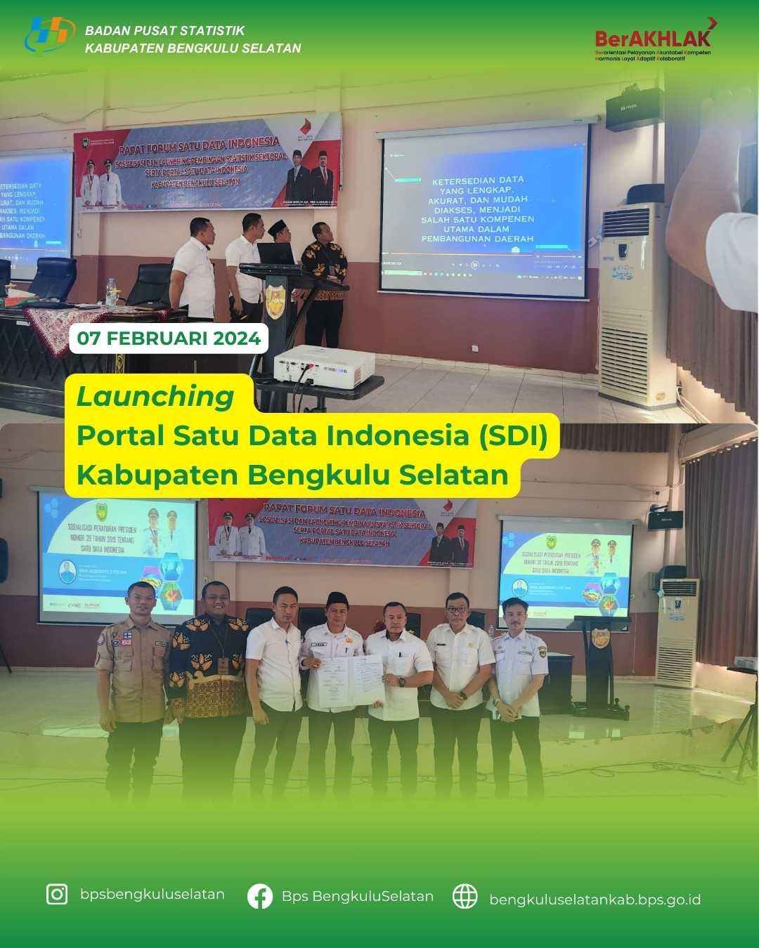 Launching Portal Satu Data Indonesia (SDI) 