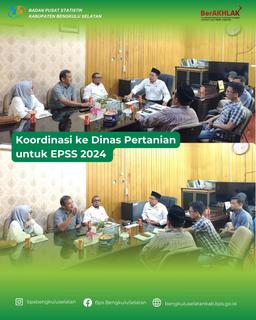 Koordinasi ke Dinas Pertanian untuk EPSS 2024