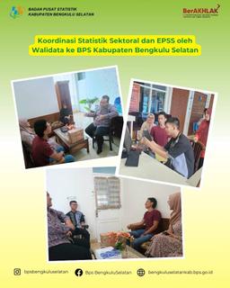 Koordinasi Statistik Sektoral dan EPSS oleh Walidata ke BPS Kabupaten Bengkulu Selatan